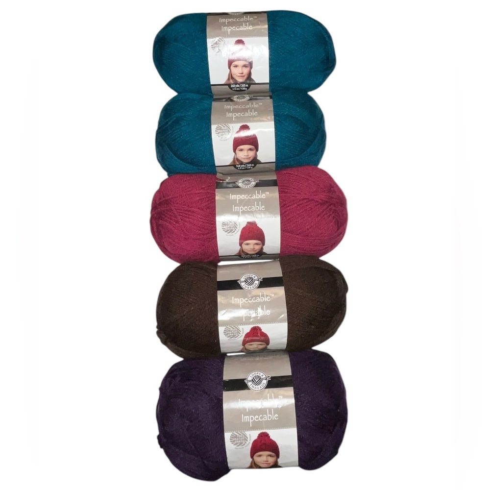 🌟NWT🌟 Loops & Threads Impeccable Yarn Lot - 5 Skeins